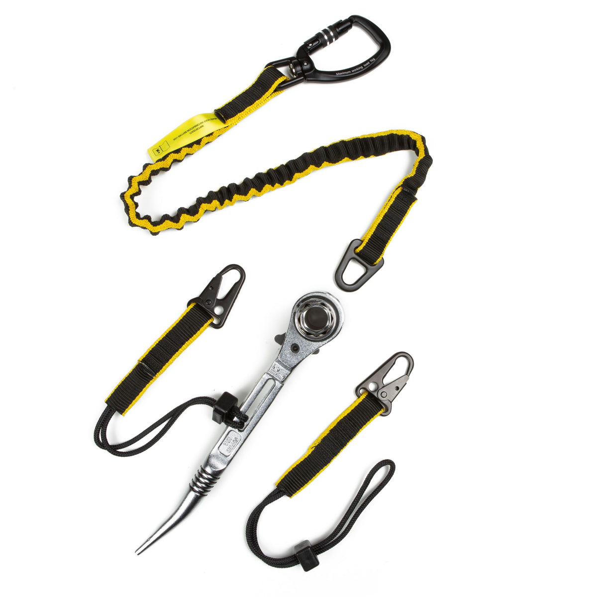 6-Pack Safety Tool Lanyards With Carabiner Clips – Retractable Bungee Cords For Drop Prevention, Heavy-Duty Work At Height