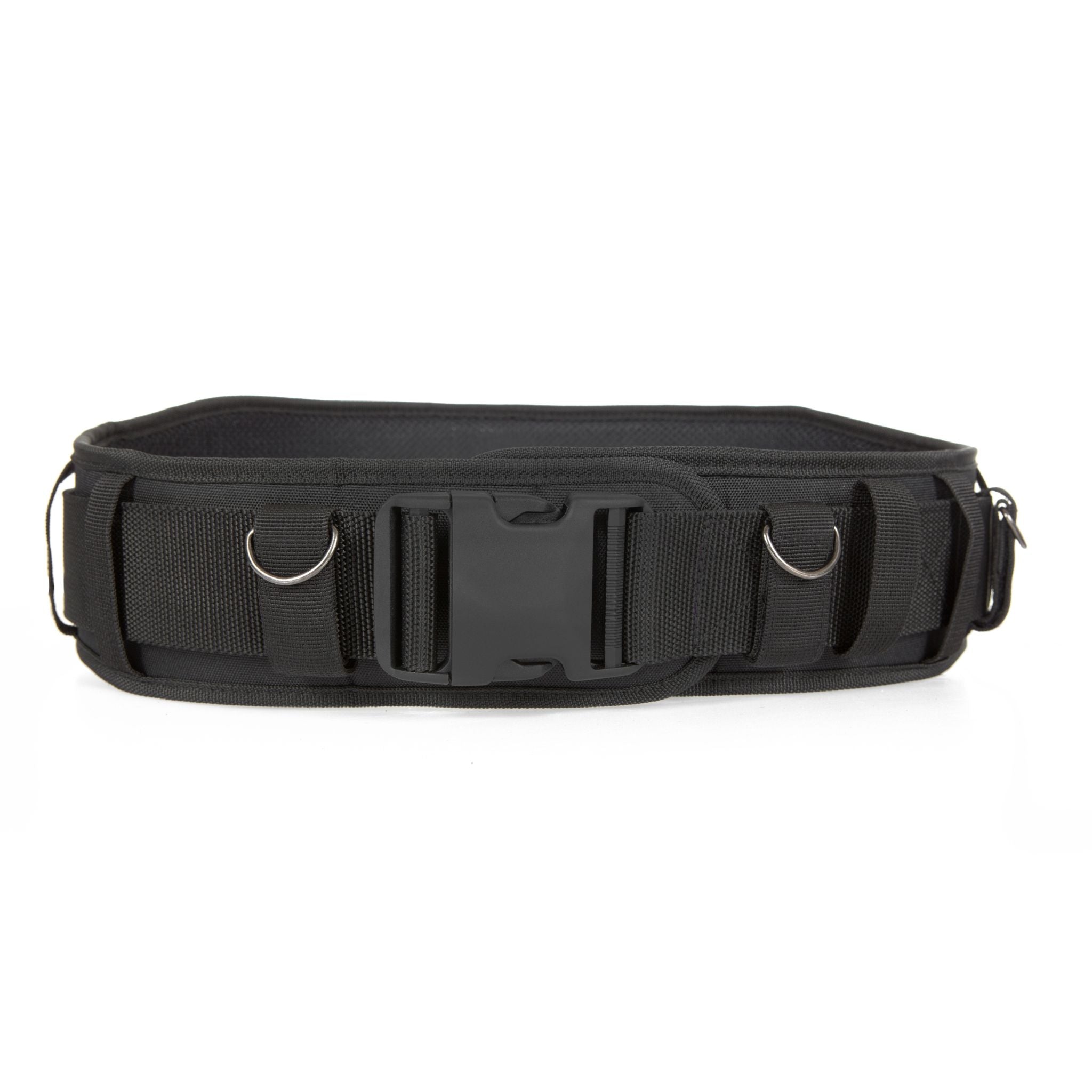 Padded stagehand tool belt with adjustable D-rings