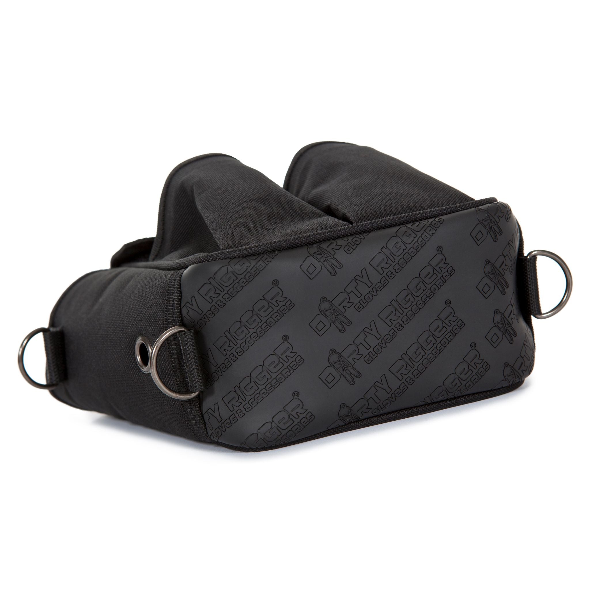Tech pouch with tool pockets, rip-proof base and d-rings