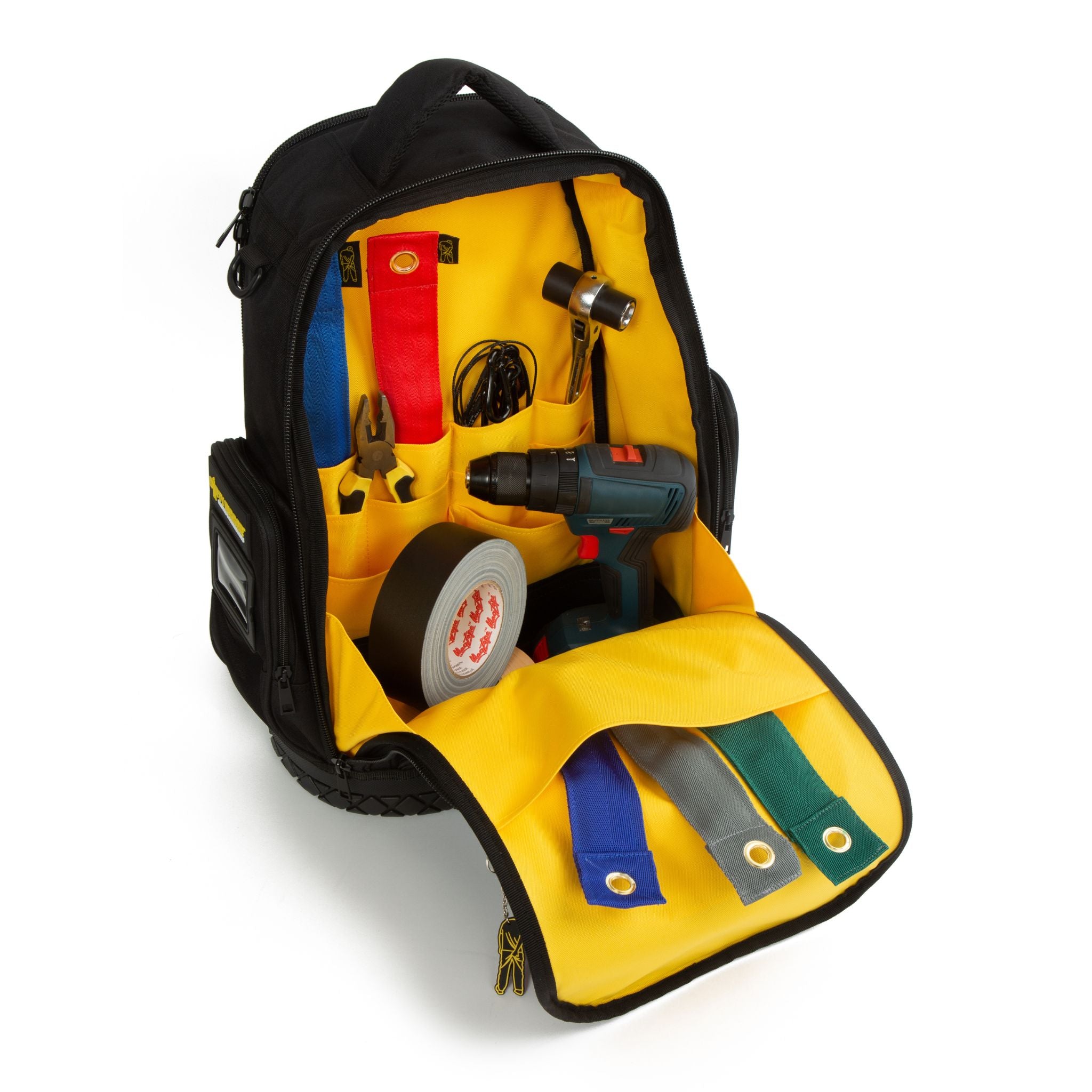 Technician's tool backpack with large interior