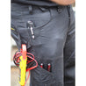 men's ripstop black pants leg pocket and tool loop