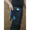 Women's black work pants with hammer loop and deep ripstop pockets